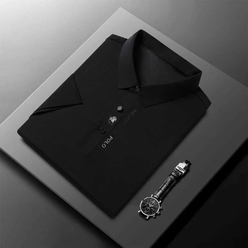 2015 Luxury Mens Short Sleeve High Quality Ice Silk Comfortable Golf Top Designer Brand Polo Shirt Summer Casual T-shirt W250504