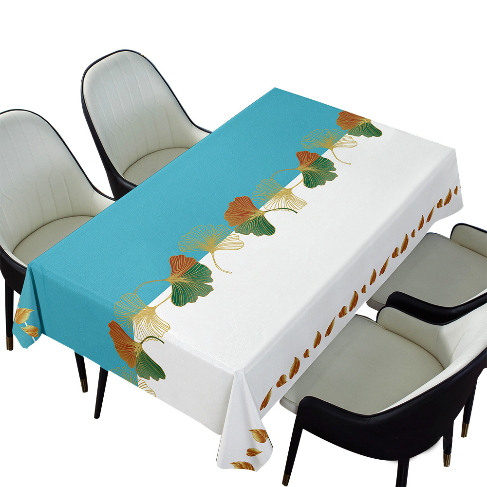 A866 Manufacturer Simple European Household Tablecloth No-Wash Oil-Proof Stall PVC Rectangular Table Mat Coffee Table Tablecloth Wholesale