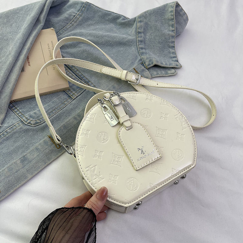 The new style of foreign air sense round cake bag small bag female fashion shoulder cross-body bag 2025