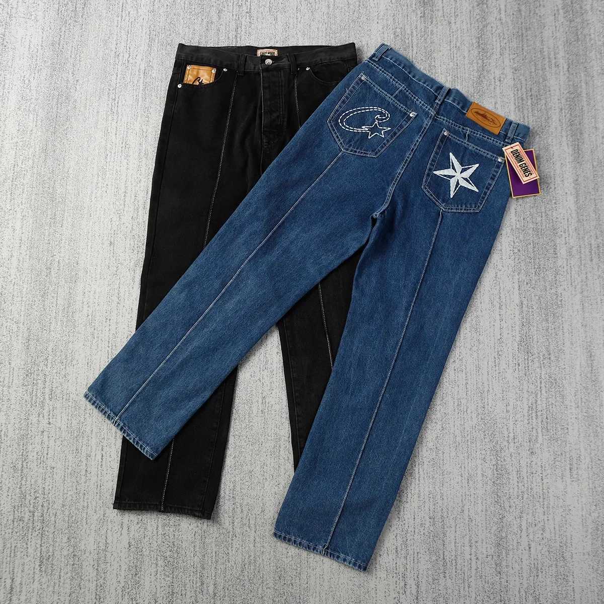 Devil Straight Leg Jeans Vintage Printing Unisex Long Trousers Hip Hop Style Trade from Chinese Mainland X2505041