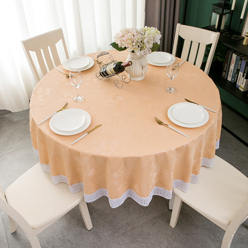 DH002 round table tablecloth household waterproof, oil-proof, scalding-proof and wash-free ins round tablecloth PVC coffee table fabric table mat whol