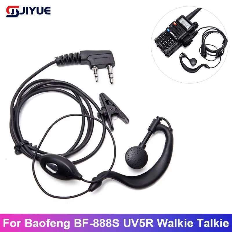 2 Pin Headset Earphone K-Plug Wired Two Way Ham Radio Earpiece For Baofeng BF-888S UV5R Walkie Talkie 992 Earwear