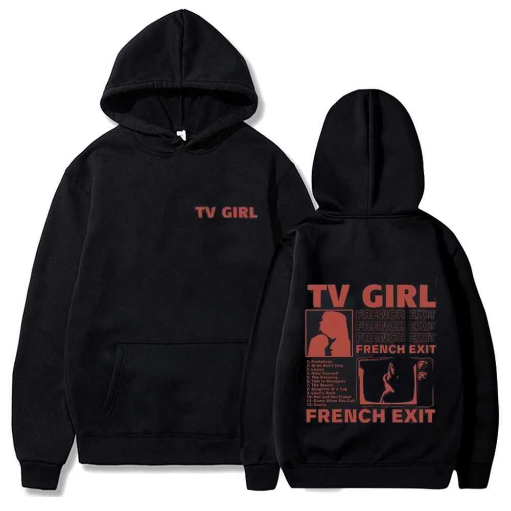 TV Girl Who Really Cares Music Album Hoodie Harajuku Hooded Sweatshirts TV Girl Hooded Pullover Men Women Casual Streetwear Tops X250504