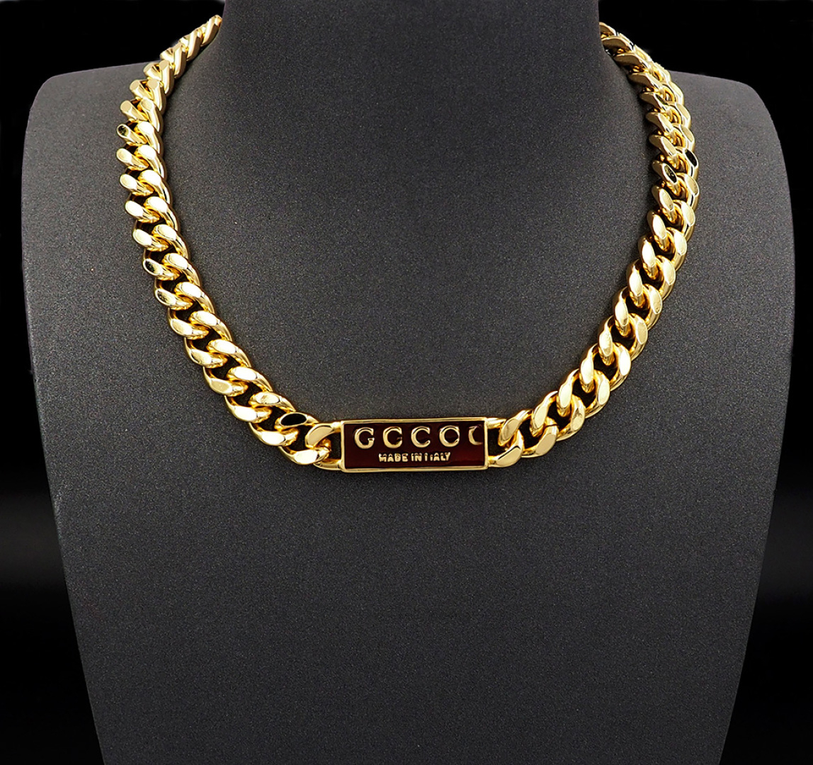 Miami Cuban Link Gold Chains Set: Iced Out Necklace Bracelet - Stainless Steel, Gold Silver Tone, Rapper Style Jewelry for Men and Women