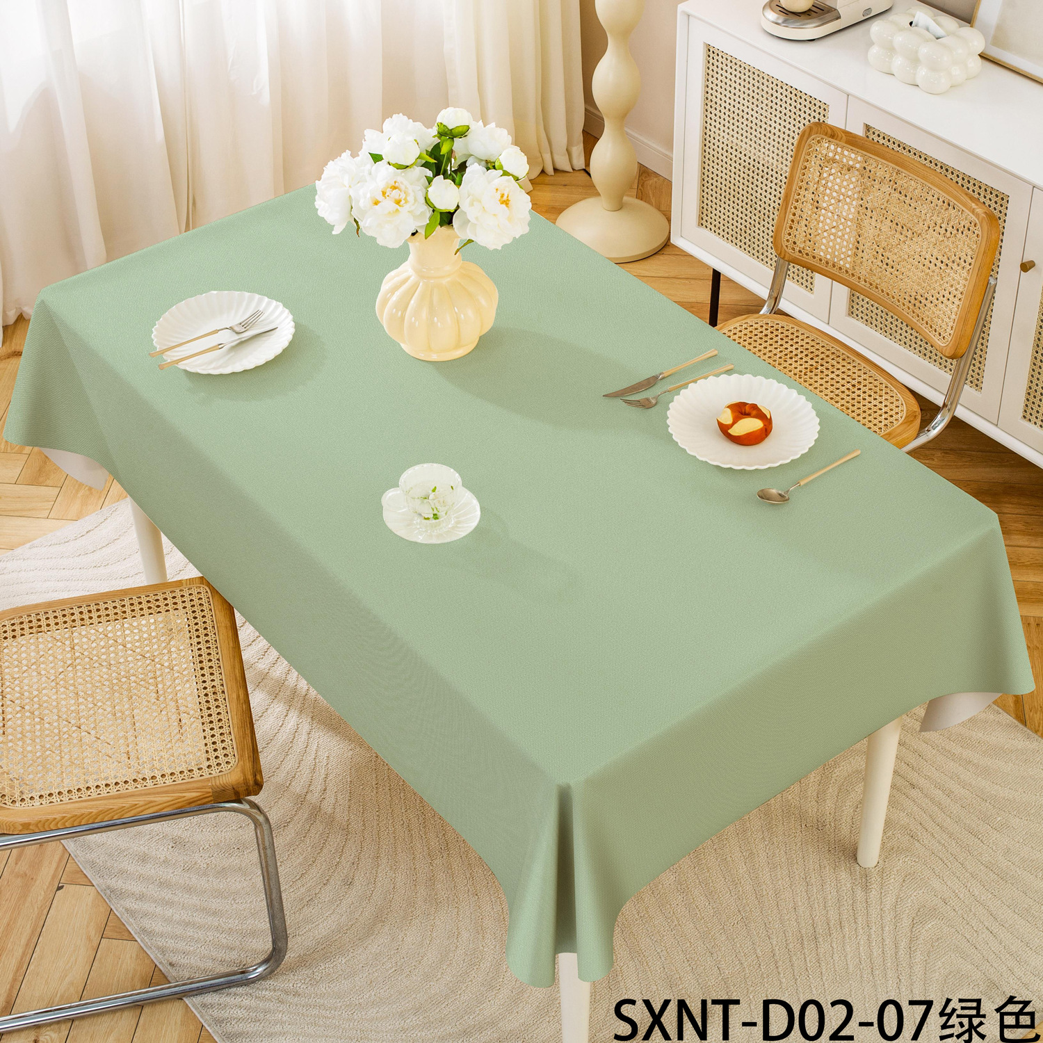 A862 Manufacturer Household Waterproof and Oil-proof Plaid Tablecloth Disposable PVC Rectangular Table Mat Square Table Coffee Table Tablecloth Wholes