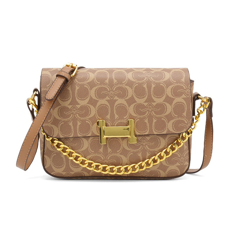 A new fashionable and versatile crossbody bag for women with printed single-shoulder small square bags 2025s hot