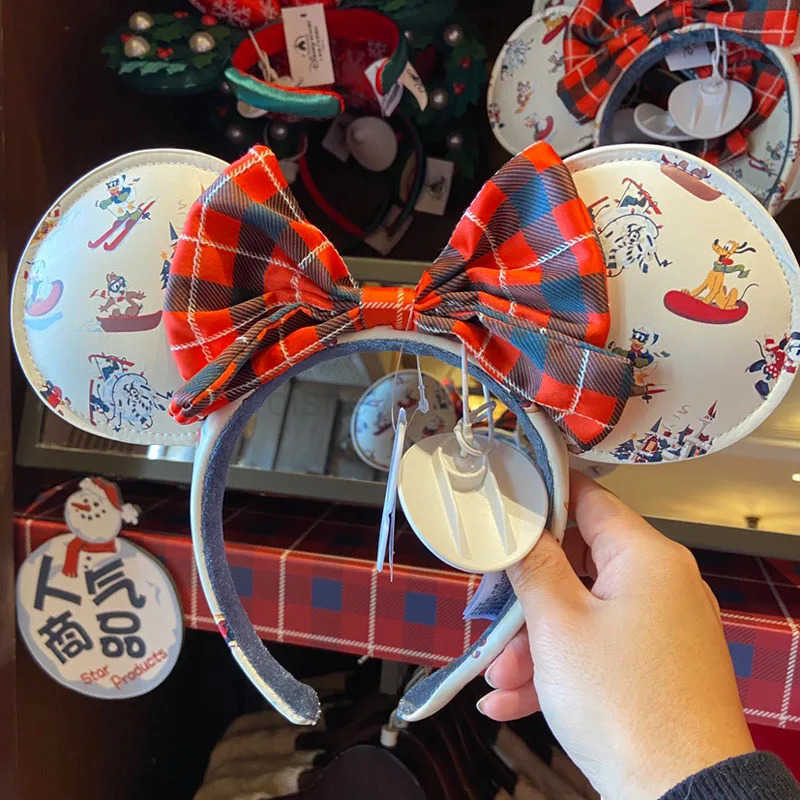Disneymini Mouse Ear Headband Role Playing Hair and Glitter Bow Party AccessoriesXJ250504