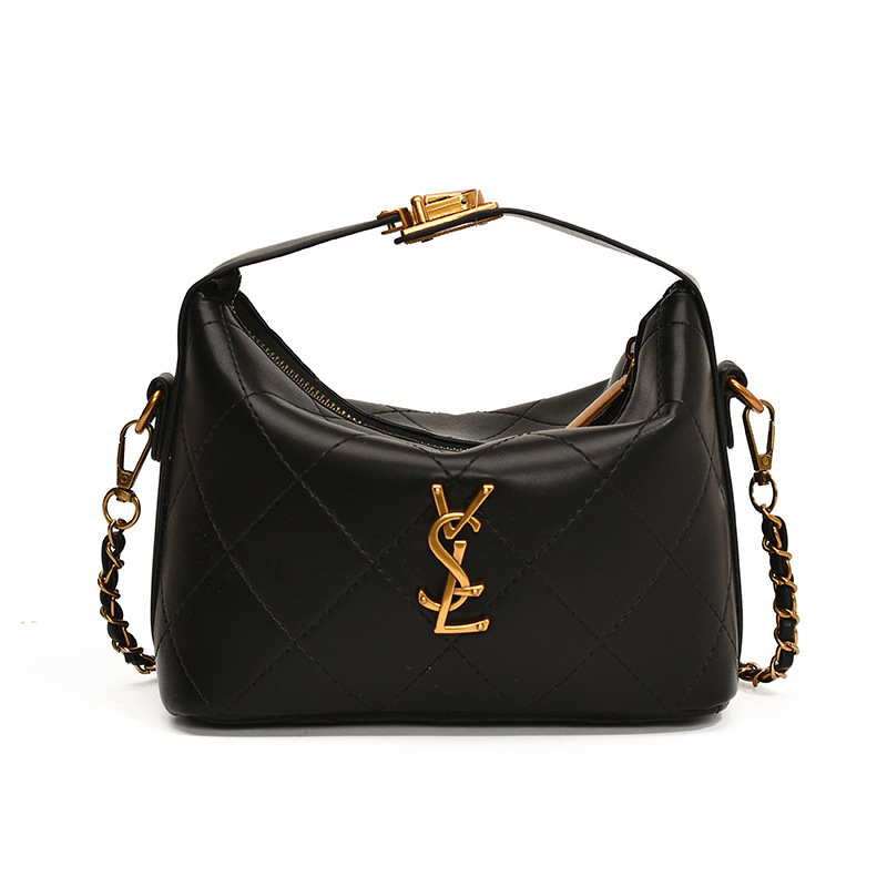 Embroidery line rhomb chain small satchel bag bag women's new hand carry small square bag small one shoulder crossbody bag