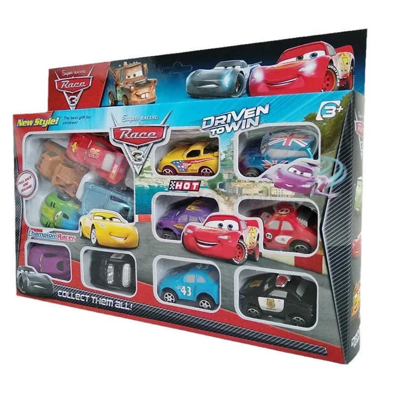 Disney 12 Disney Pixar Cars Lightning McQueen Jackson Storm Mater PVC Model Car Toys Childrens Birthday Gifts Z250504