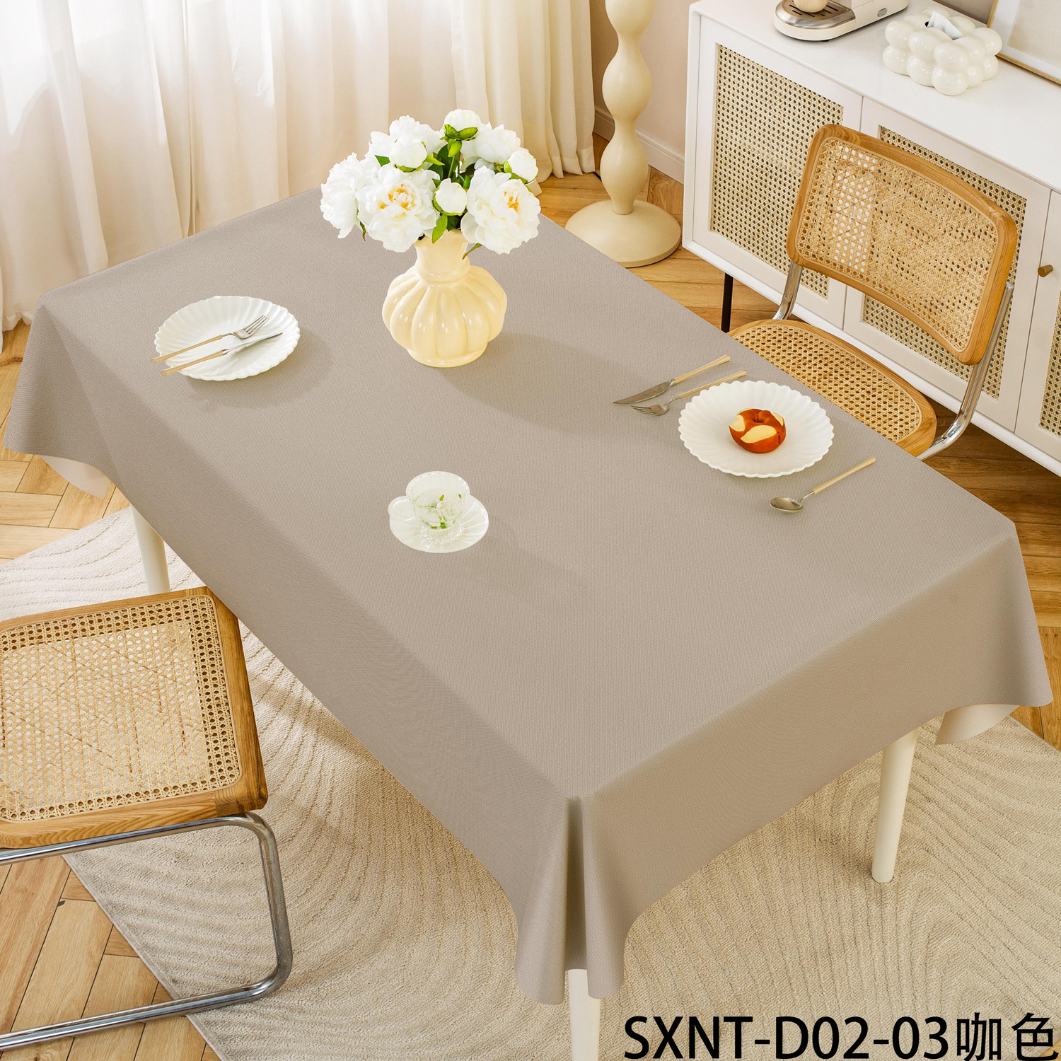 A864 Manufacturer Household Waterproof and Oil-proof Plaid Tablecloth Disposable PVC Rectangular Table Mat Square Table Coffee Table Tablecloth Wholes