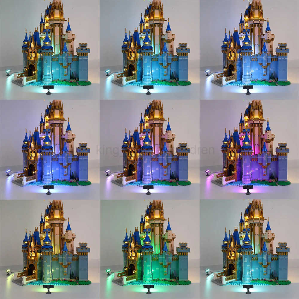 Disney 43222 Fairy Tale Princess Castle Building Blocks DIY Lighting Toys Gift Only for Lighting Set No Model W250504