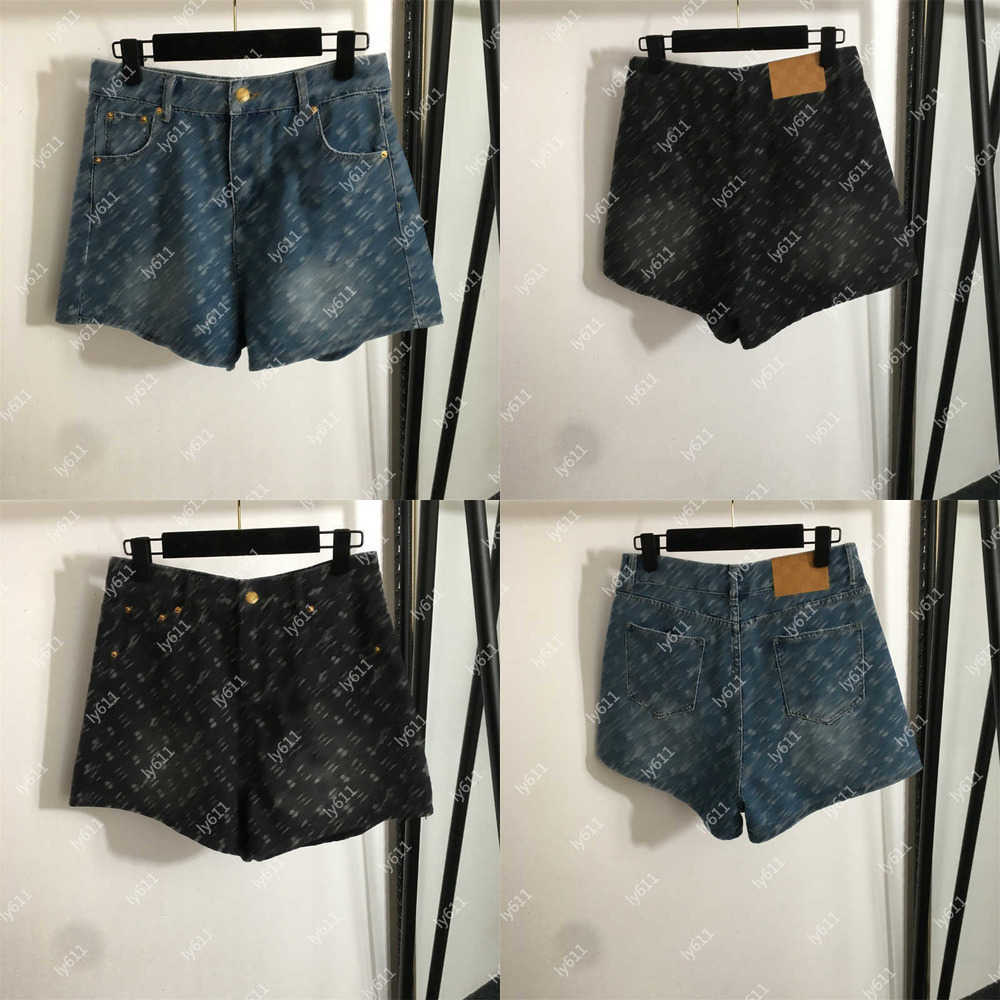 Luxury Shorts Womens Designer Summer Denim Jean Shorts with Full Letter Jacquard High Quality Hotty Hot Casual Fashion Shorts