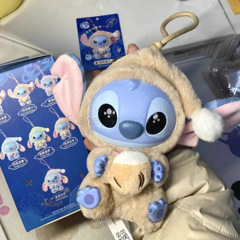 Disney In Stock Disney Stitch Eat Something Before Sleep Series Blind Box Toy Doll Anime Figure Stitch Doll Ornaments Surprise Toy Gift Z250504
