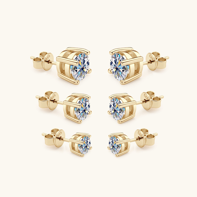 luxury jewelry earings designer earring woman moissanite earrings Diamond Simple Fashion Jewelry Round Cut Gemstones Party High Quality Eternity Class