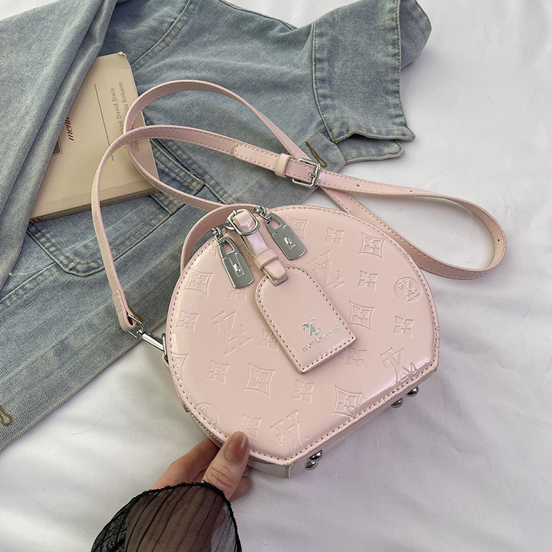 The new style of foreign air sense round cake bag small bag female fashion shoulder cross-body bag 2025
