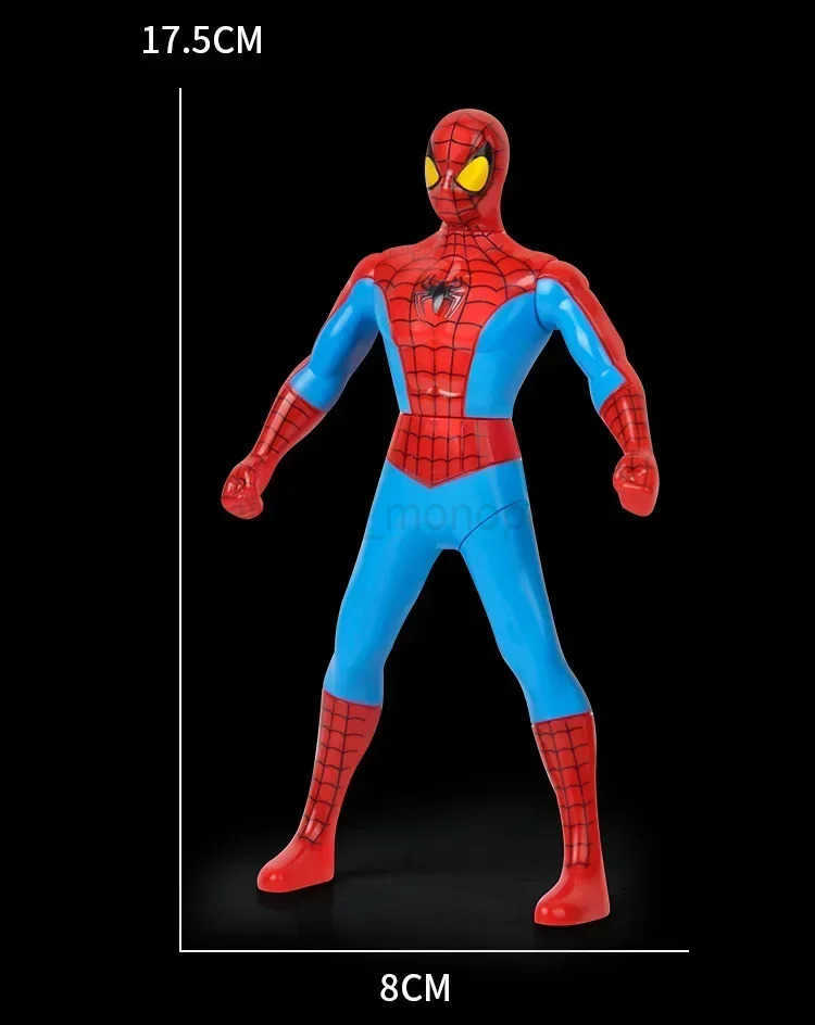 Disney 18cm Disney Spider Man Hulk Iron Man Action Picture Christmas Gift PVC Movable Joints Rotating Doll Series Model Gift Z250504