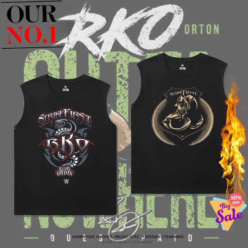 Summer Wrestler Orton Landy Waist Printed T-shirt Short Sleve Wrestling RKO Cotton Sleveless Top Mens T-shirt X250504