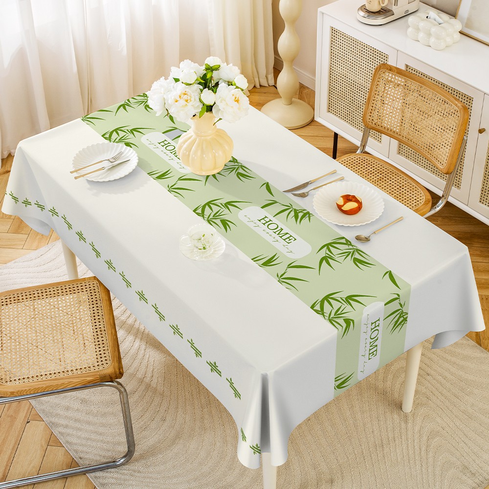 B422 small fresh simple pvc tablecloth waterproof and oil-proof wash-free high-grade ins style rectangular coffee table dining tablecloth