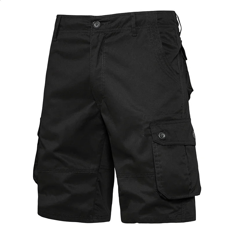 Mens Shorts Loose Large Size Multi-Pocket Overalls Summer Cotton Comfortable Nickel Pants Outdoor Casual Sports Beach Pants 250509