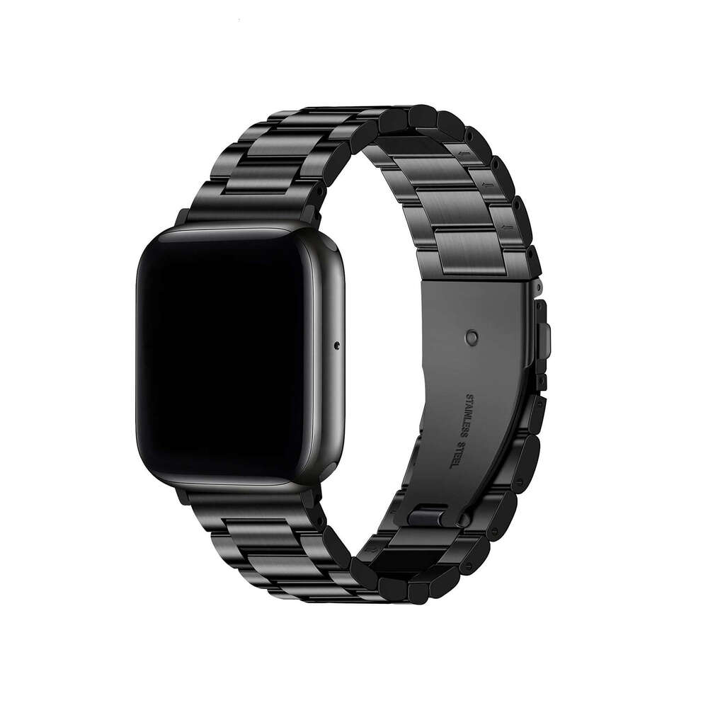 Suitable for Apple Watch three bead iwatch solid stainless steel metal strap