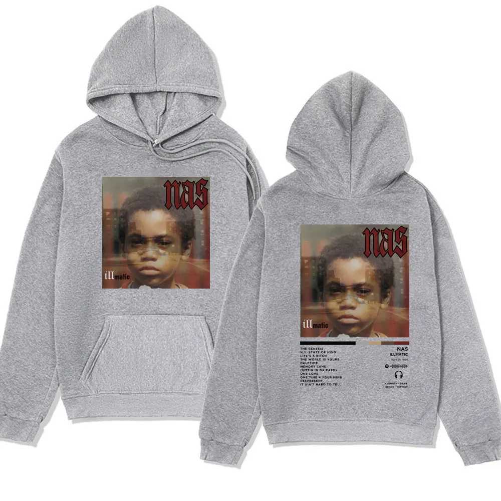 Rapper Nas Illmatic Album Cover Hoodie Men Women Clothes Fashion Retro Sweatshirts Hip Hop Oversized Hoodies Streetwear Pullover X250504