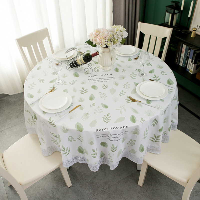 DH003 PVC Household Waterproof & Stain Resistant Circular Dining Room/Table Cover Easy-Clean Wholesale Option