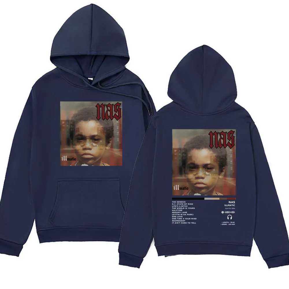 Rapper Nas Illmatic Album Cover Hoodie Men Women Clothes Fashion Retro Sweatshirts Hip Hop Oversized Hoodies Streetwear Pullover X250504