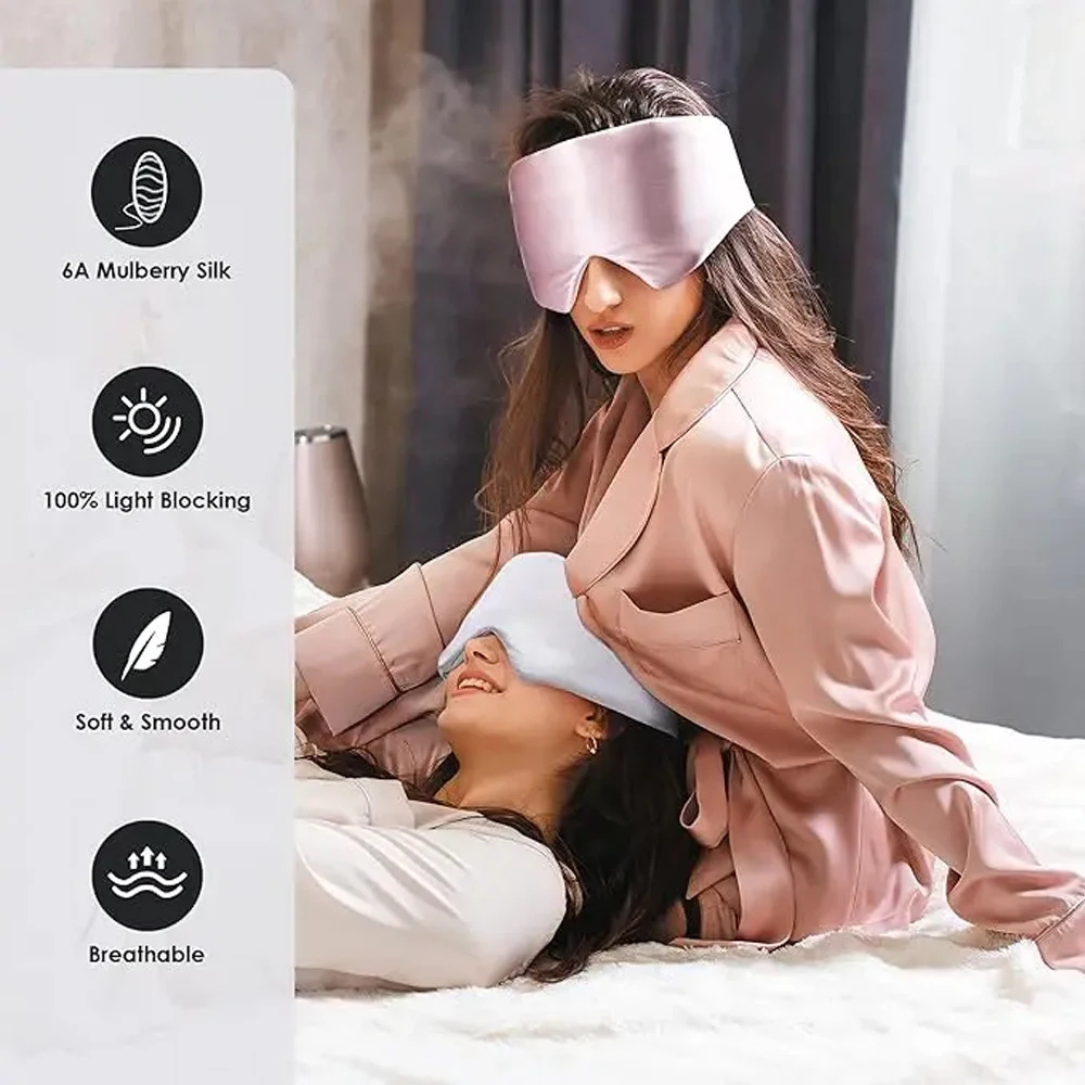 Mulberry Silk Sleep facial mask Eye Mask Obstructive Light Eye Mask Cushion Slaapmasker Travel Sleep Aid Sleep Patch 250429