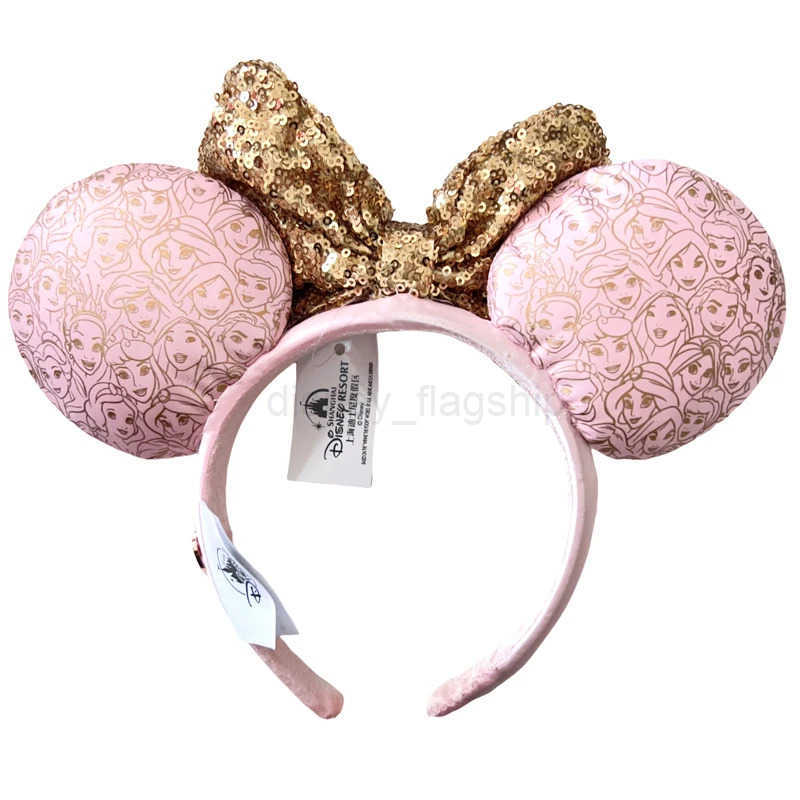 Disney 2024 Disney Princess Minnie Mouse Ear Strap suitable for female Disney theme park Mickey adult/child plush sequin role-playing girl accessories