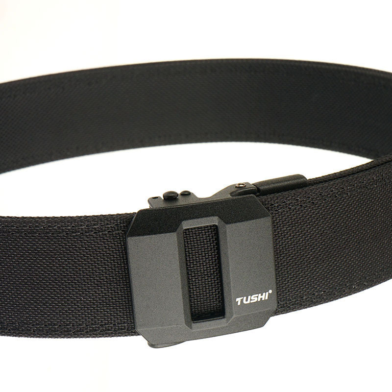Hard for Men Gun Belt EDC Metal Automatic Buckle IPSC Nylon Outdoor Sports Girdle Male Military Belt 241128
