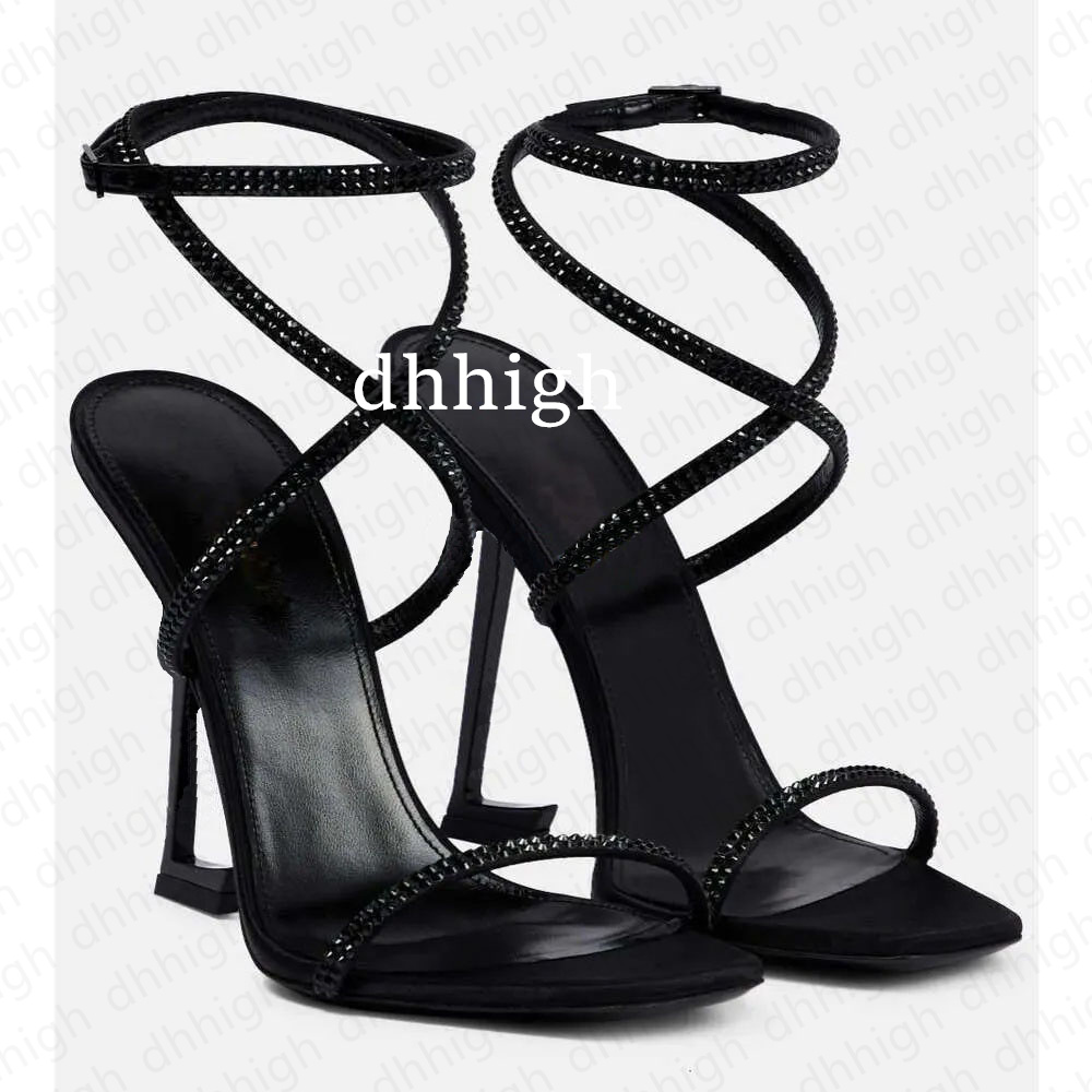 Luxury design sandals slippers Women sandal high heels ankle strap genuine leather and rubber soles open toe sexy 35-42
