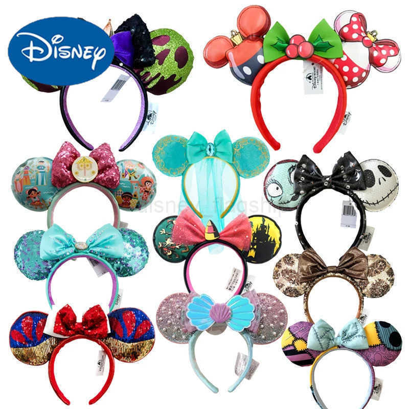 Disney 2025 Disney Mickey Minnie Mouse Headband Holiday Party Role Playing Hair Ears COSTUME Plush Adult/Children Headband GiftXJ250504