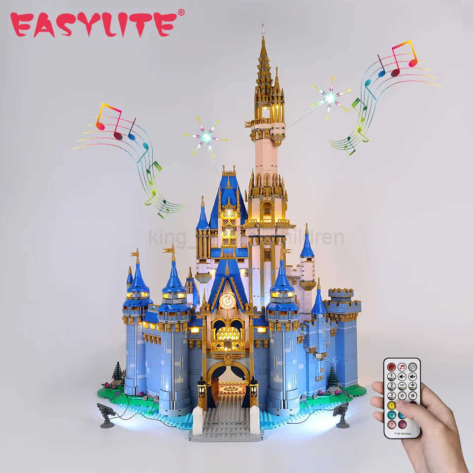 Disney 43222 Fairy Tale Princess Castle Building Blocks DIY Lighting Toys Gift Only for Lighting Set No Model W250504