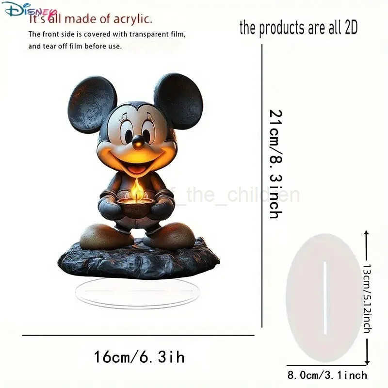 Disney Mickey Mouse animated character 2D acrylic decorative stand Mickey Mouse desktop decoration cartoon decoration childrens holiday gift W250504