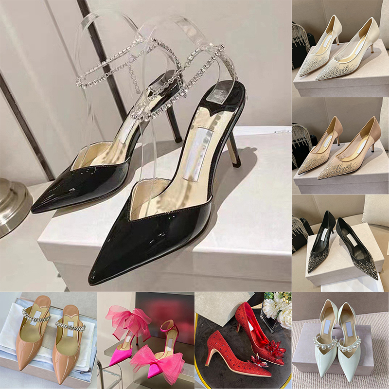 Designer Elegant Womens Womens Rhingestone Pumps Sandals Sandals Sandals, confortable talons hauts pour les chaussures habillées élégantes de mar