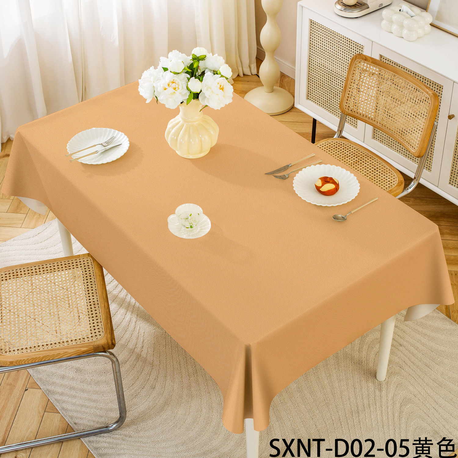 A865 Manufacturer Household Waterproof and Oil-proof Plaid Tablecloth Disposable PVC Rectangular Table Mat Square Table Coffee Table Tablecloth Wholes