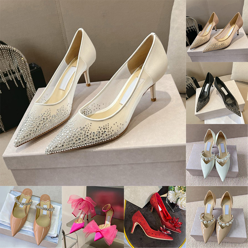 Designer Elegant Womens Womens Rhingestone Pumps Sandals Sandals Sandals, confortable talons hauts pour des chaussures habillées élégantes de mar