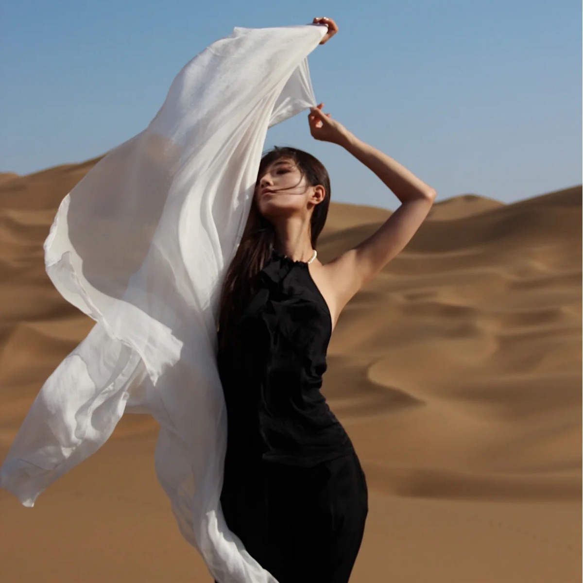 K609 Sunscreen scarf Dubai mosque desert travel photo headscarf chiffon ethnic style shawl scarf female