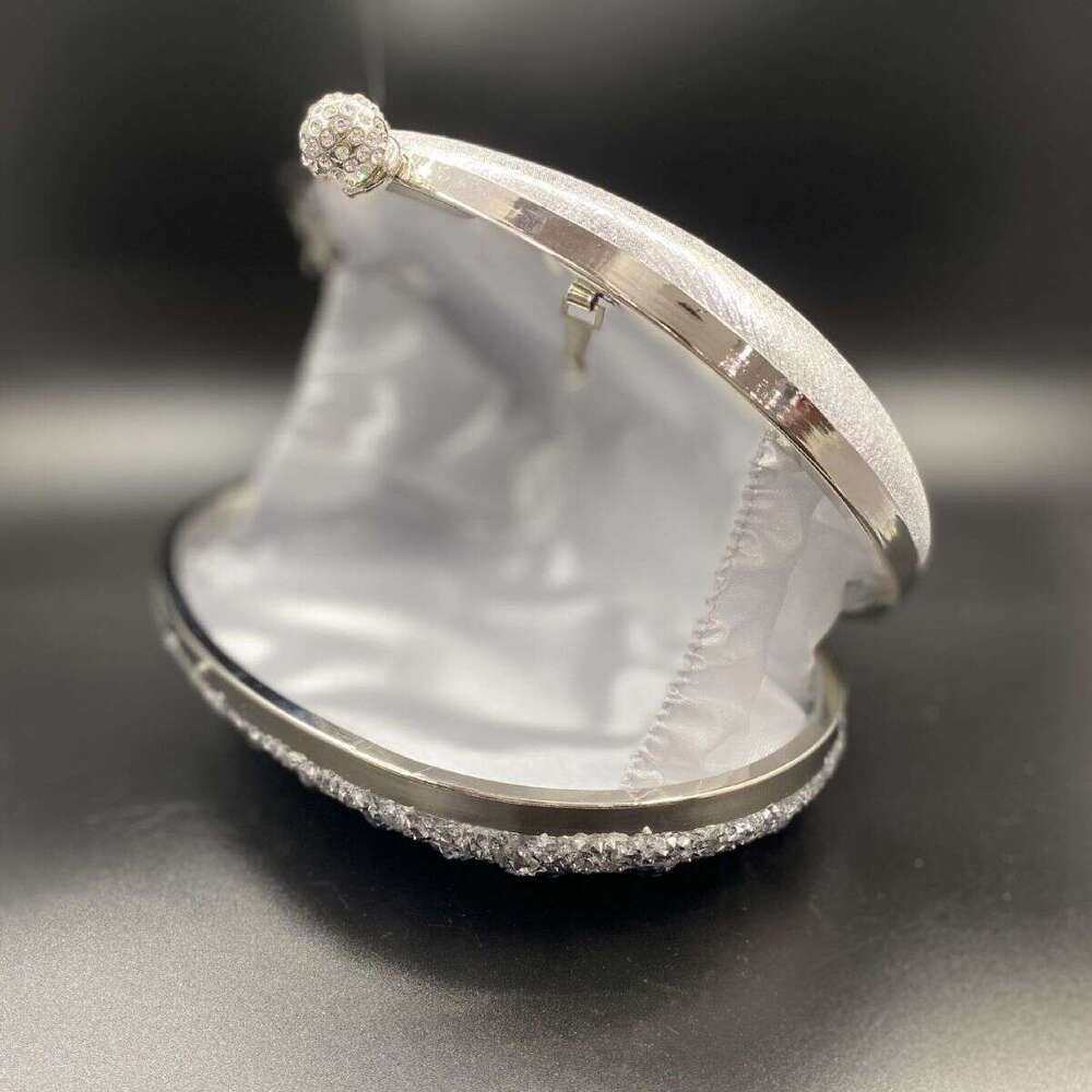 Dinner Bag New Shell Full Of Sparkling Powder Glass Water Diamond Birthday Wedding Party Fashion Handheld Evening Bag KQ