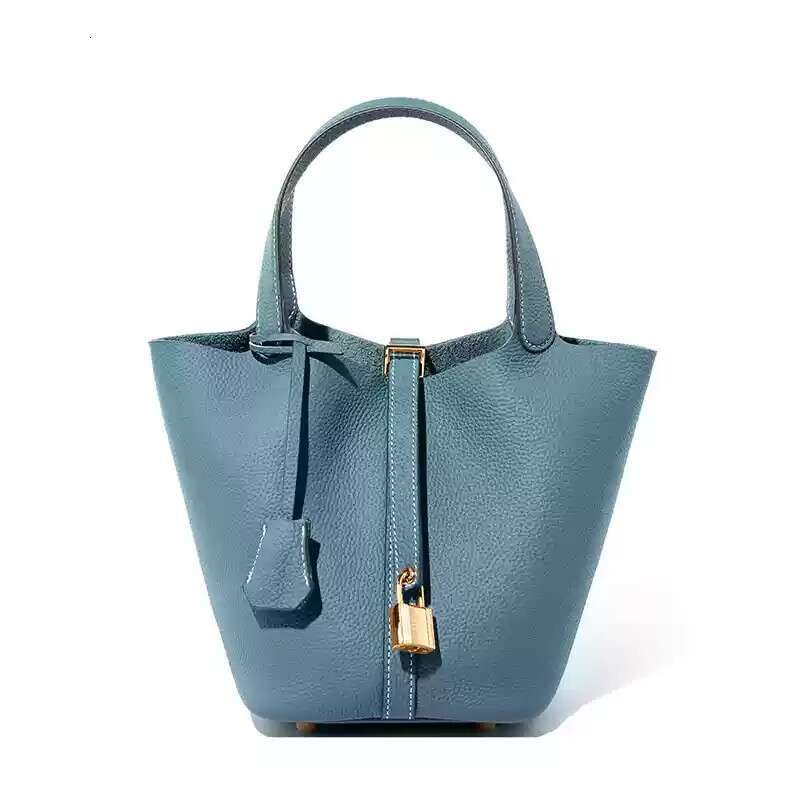 Baobao 2025 New Water Bucket Baocai Basket Women's Genuine Leather Handbag Mommy Bridal Wedding Bag Luxury