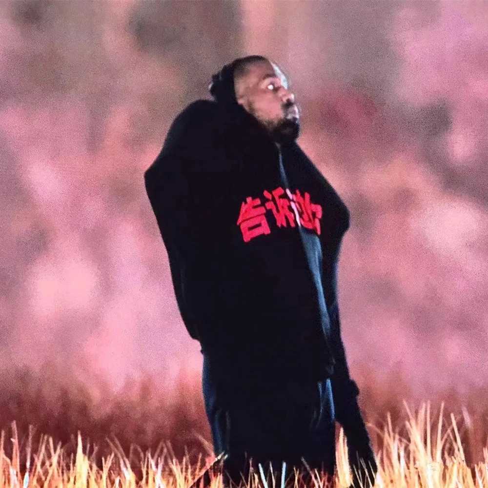 Yao888 Fashion West Tell You Graphic Printing Concert Style High Quality 1 1 Hoodie Pullover Streetwear Super Large Hoodie X250504