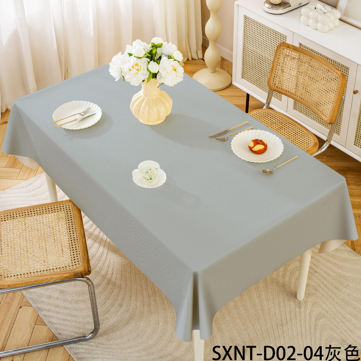 A864 Manufacturer Household Waterproof and Oil-proof Plaid Tablecloth Disposable PVC Rectangular Table Mat Square Table Coffee Table Tablecloth Wholes