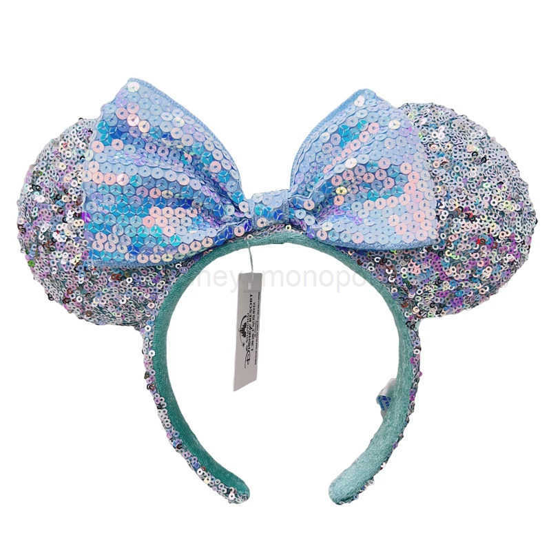 Disney Mickey Mouse Ear Headband For Women Disneyland Mickey Ears Plush Sequin Birthday Gift Party Cosplay Girls Accessories Toy Z250504