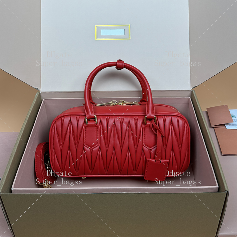 Exact Mirror Ouality Arcadie Top Handle Bag 27CM Designer Bowling Bag Crossbody Bag Vintage Boston Bag With Gift Box M3213B