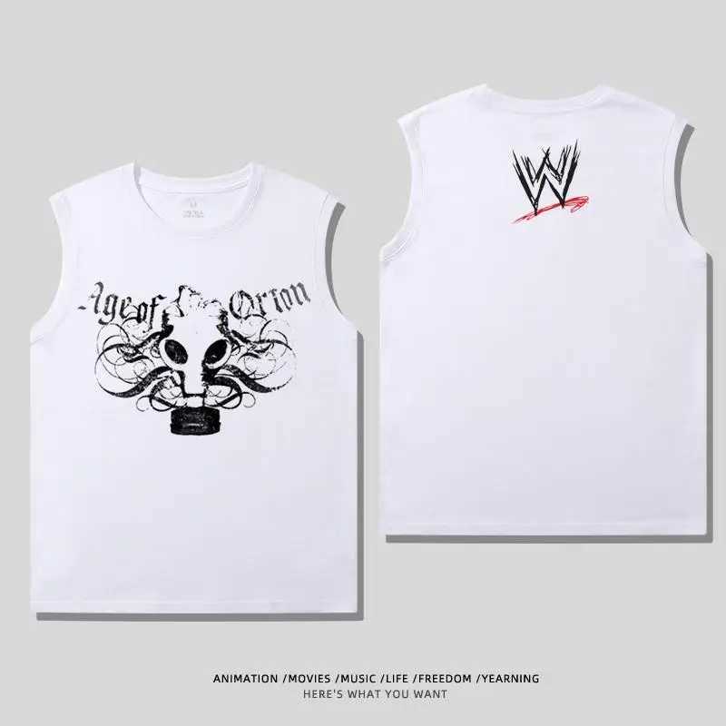 Summer Wrestler Orton Landy Waist Printed T-shirt Short Sleve Wrestling RKO Cotton Sleveless Top Mens T-shirt X250504
