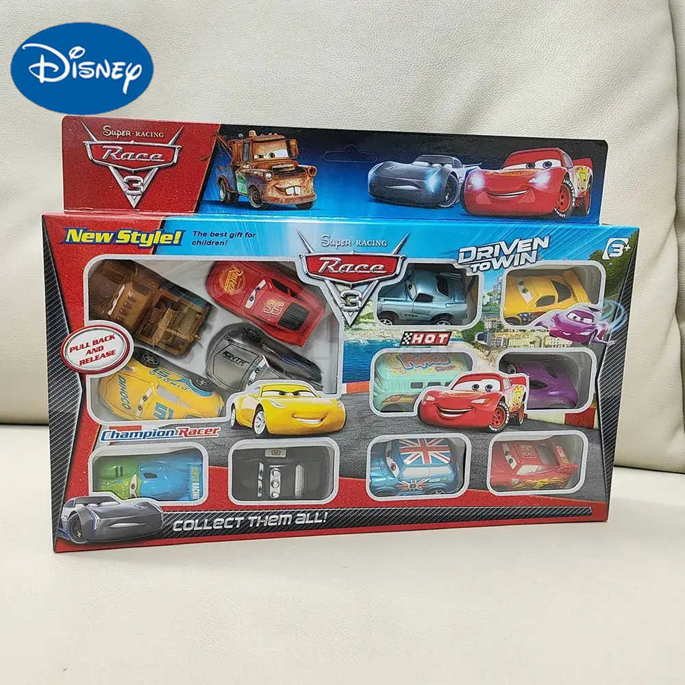 Disney 12 Disney Pixar Cars Lightning McQueen Jackson Storm Mater PVC Model Car Toys Childrens Birthday Gifts Z250504