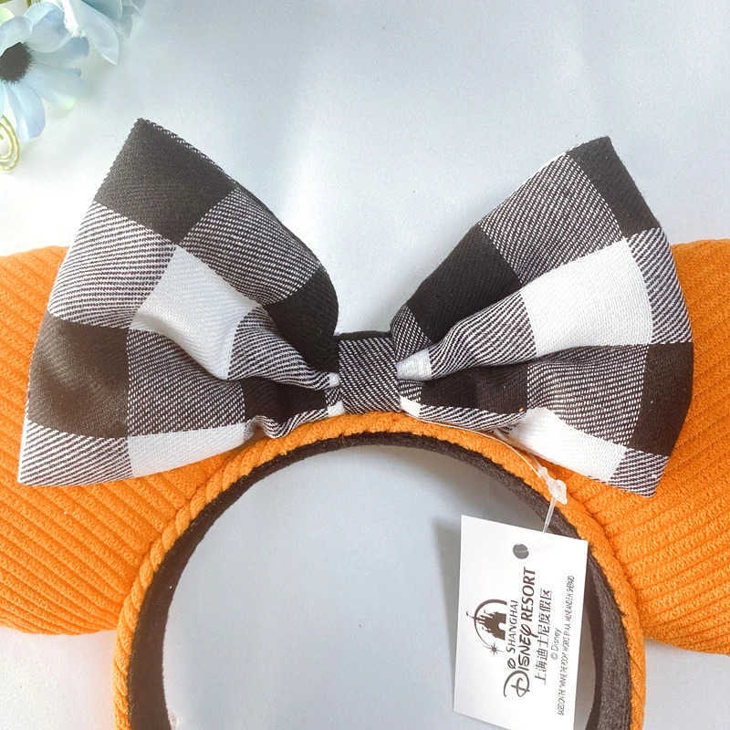 New Disney 3D PU Mickey Mouse Headband Cartoon Happy Go Round Pumpkin Headband Role Playing Plush Adult/Children HeadbandXJ250504