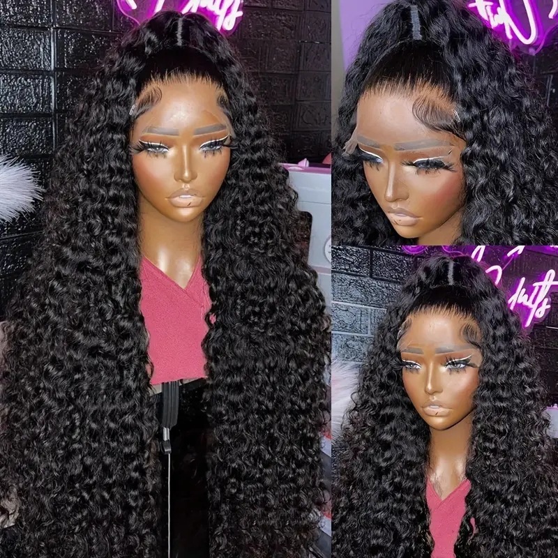 lace Fashionable 13 * 4 wig hot selling small rolled tube explosive head long rolled hair cover