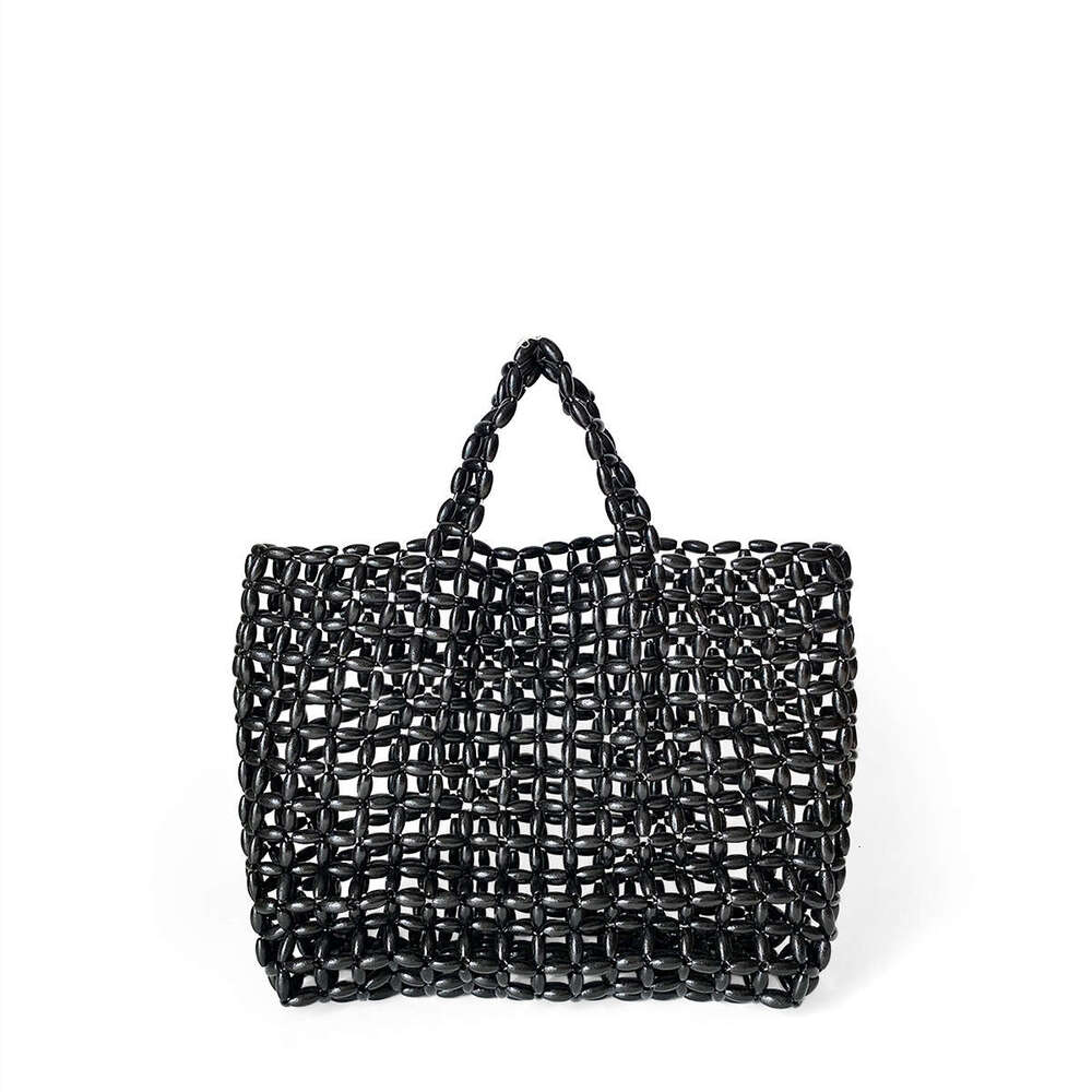 Designer bag Wooden Bead New Arrival Summer Beach Tote Bag Handmade Woven Bohemian Style Lightweight Casual Fashion Chic Stylish Summer Vacation Trave