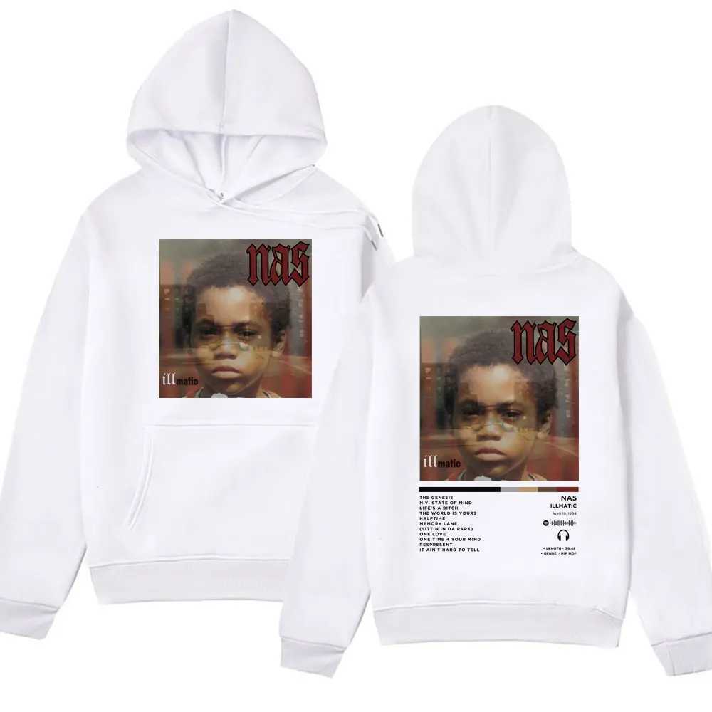 Rapper Nas Illmatic Album Cover Hoodie Men Women Clothes Fashion Retro Sweatshirts Hip Hop Oversized Hoodies Streetwear Pullover X250504